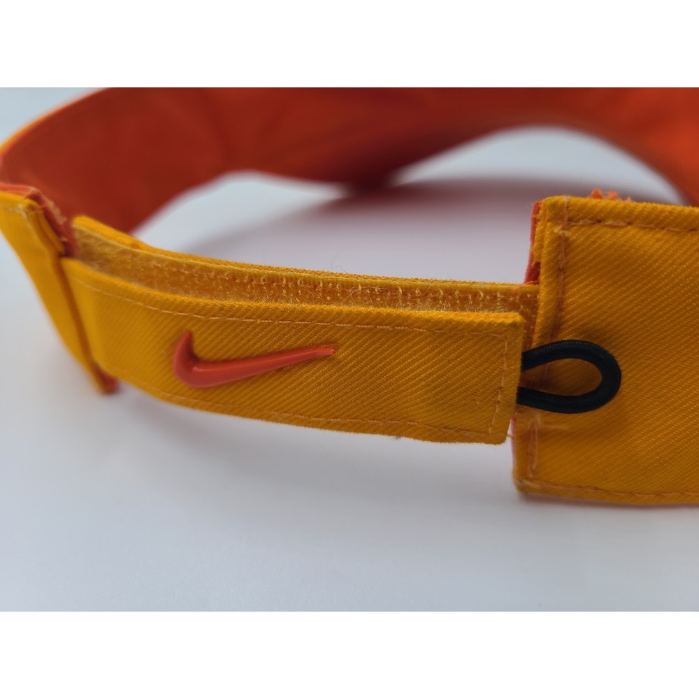 Nike Air Sun Golf Visor Adjustable Hat Cap Polyester Swoosh Dad Men Women Orange - Picture 11 of 16